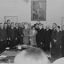 A newly appointed official being sworn into office