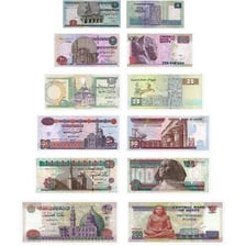 Egyptian pound banknotes representing Egypt’s currency.