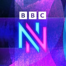 BBC Newsnight television programme branding and studio set