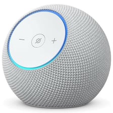 An Amazon Echo smart speaker shown as a consumer home device