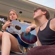 Musicians performing together in musical harmony.