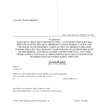 A property document representing a legal claim or lien against an asset.