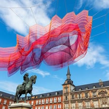 A durable outdoor artwork designed to remain in place for a long time.