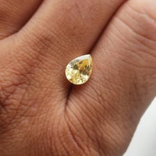 A faceted cubic zirconia gemstone resembling a diamond.