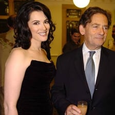 Photos of British politician Nigel Lawson and cook and television personality Nigella Lawson