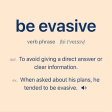A person responding evasively during a conversation