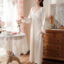 A loose sleeping gown displayed as nighttime clothing