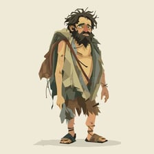 Comparison showing a person or object becoming more untidy and unkempt