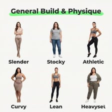 A visual comparison showing a tall, slender person with a more gangly figure