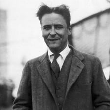 A portrait of American author F. Scott Fitzgerald