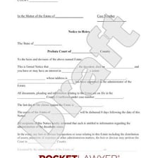 A person reviews documents related to an inheritance.