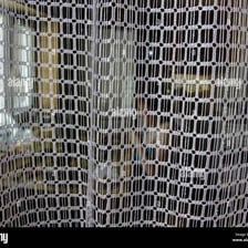 An object concealed behind a curtain and not visible to an observer