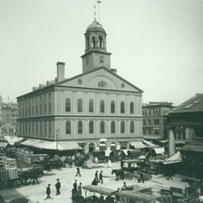 Historic Faneuil Hall in Boston, Massachusetts.