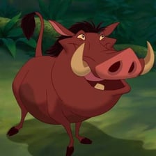 Pumbaa, the warthog character from The Lion King