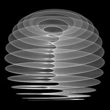 A three-dimensional surface with a spiral, helicoid shape