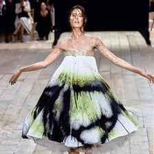 Portrait or runway image of British fashion designer Alexander McQueen