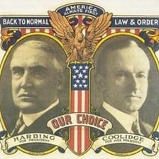 Warren G. Harding during his 1920 presidential campaign