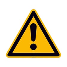 A warning sign marking a potentially dangerous situation