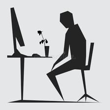 A simple illustration conveying dull, monotonous writing