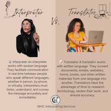 A professional interpreter speaking between people who use different languages