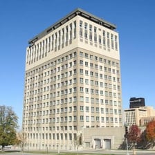 The Omaha, Nebraska, skyline with a view associated with Berkshire Hathaway.