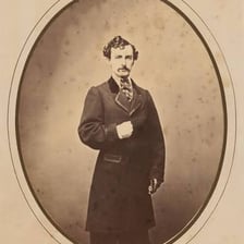 A historical portrait of John Wilkes Booth.
