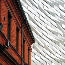 Two contrasting objects positioned side by side for comparison