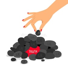 An illustration representing a made-up false story