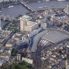 The exterior of London Waterloo railway station