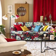 An excessively decorated interior illustrating a tacky style.