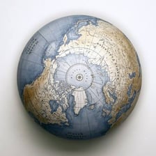 A globe representing something that applies everywhere in the world.