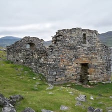 Stone ruins of Hvalsey Church in Greenland