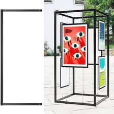 A colorful promotional display designed to attract attention.