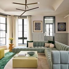 A spacious living room with ample open floor space