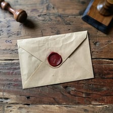 A letter sealed inside an envelope