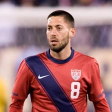 Clint Dempsey wearing a United States soccer uniform.