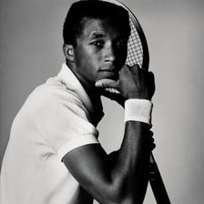 Portrait of tennis champion Arthur Ashe