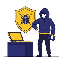 A protective shield positioned between a person and a hazard