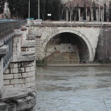 The remains of the ancient Roman Cloaca Maxima sewer.