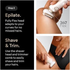 A hair-removal treatment being performed on a person's skin