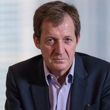 Portrait of British political adviser Alastair Campbell
