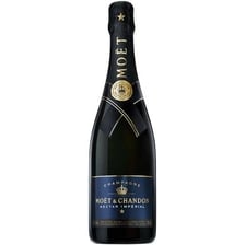 A bottle of Moët champagne.
