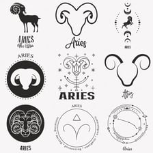 A ram representing the Aries zodiac symbol.