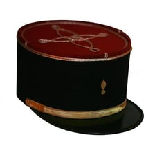 A traditional French military kepi cap