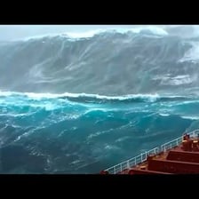 Waves across an open sea.
