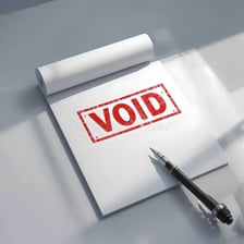 A document marked void