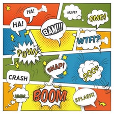 Illustration representing a clever spoken remark