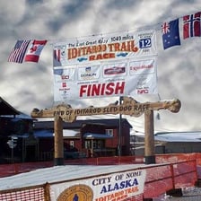 The Iditarod finish area in Nome, Alaska
