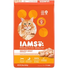 A bag of Iams pet food