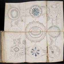 Old manuscripts suggesting hidden or esoteric knowledge